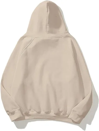 Miniatura 2 de Lauweion - Sudadera básica lisa de ajuste holgado con forro polar, capucha, mangas largas, hombro caído y bolsillo tipo canguro para mujer