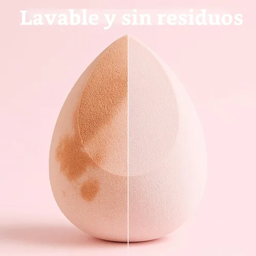 Miniatura 4 de Juego de esponjas de maquillaje Foonbe, esponjas difuminadoras, 7 piezas para líquido, crema y polvo, sin látex, esponjas de belleza multicolor