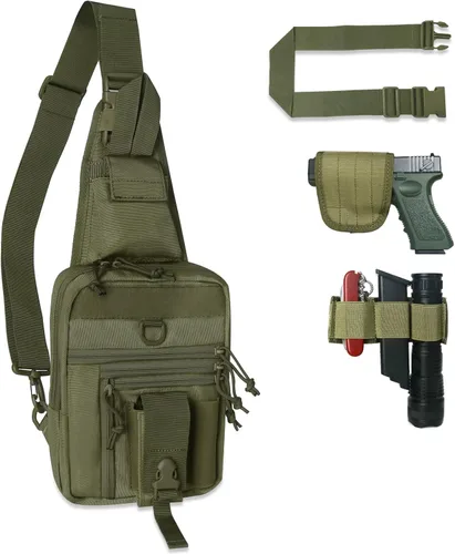 Miniatura 9 de Bolso táctico LarKoo para pistola en el pecho, con funda oculta, para transportar la pistola en el pecho, bandolera, funda para el hombro