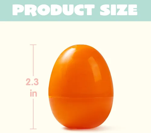 Miniatura 5 de JOYIN 50 huevos de Pascua de 2.3 pulgadas, huevos de plástico vacíos rellenables coloridos y brillantes a granel para caza de Pascua, golosinas