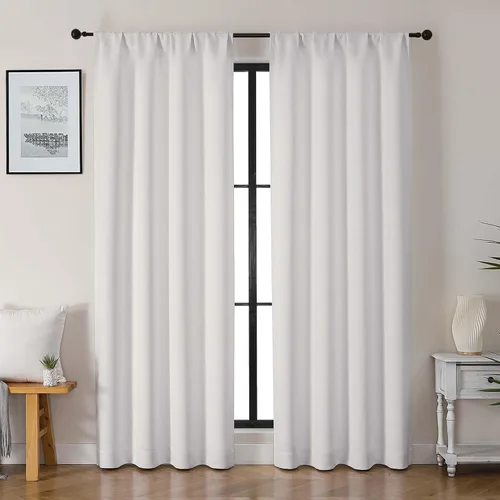 Miniatura 26 de Gwine Cortinas opacas para dormitorio, 54 pulgadas de largo, paneles de cortina de ventana con aislamiento térmico y reducción de ruido, cortinas