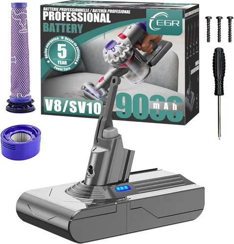 Miniatura 16 de EGR Repuesto de batería premium de 6200 mAh V6 compatible con Dyson V6 Animal V6 Absolute V6 Motorhead V6 Fluffy SV03 SV04 SV05 SV06 SV07 SV09 DC58
