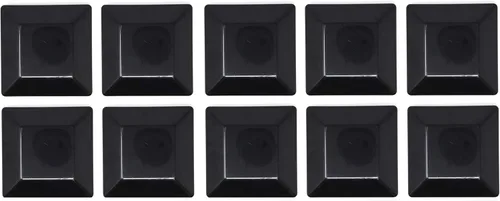 Paquete de 10 tapas de plástico negras para postes de valla de 6 x 6 pulgadas (5 5/8 x 5 5/8) de madera tratada a presión fabricada en Estados Unidos