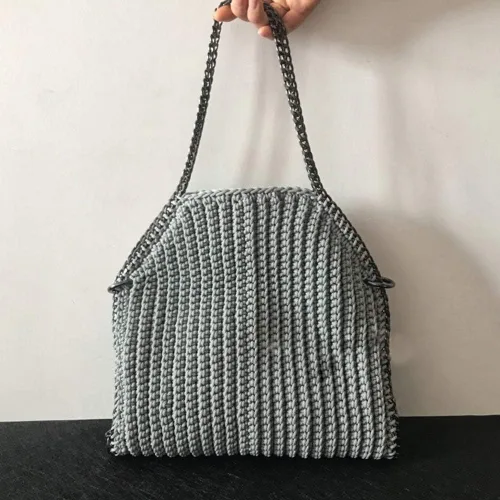 Miniatura 8 de Cordón de hilo artístico de 14.11 oz, hilo de poliéster color burdeos, para tejer macramé, bolsas de ganchillo, canasta de ganchillo, sombrero