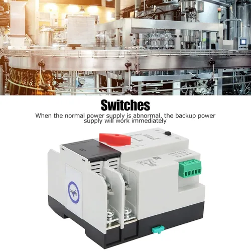 Miniatura 5 de Interruptor de transferencia automática de energía Interruptor de cambio de generador de energía ZGQ5-100/2P 220V Auto conversión de molde