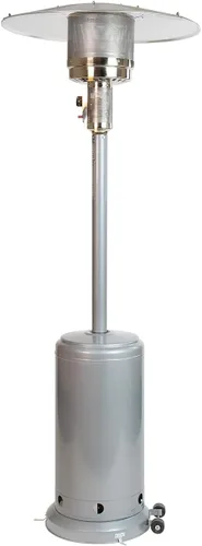 Miniatura 4 de Flash Furniture Sol Patio - Calentador de propano de acero inoxidable negro de 40,000 BTU con ruedas para uso comercial y residencial, 7.5 pies