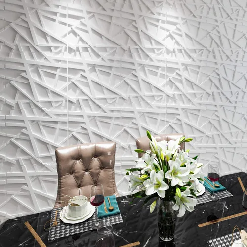 Miniatura 72 de Art3d Panel de Pared de Diamante 3D de PVC Dentado a Juego-Negro Mate, para Decoración Interior Residencial y Comercial Diamante mate negro