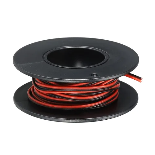 Miniatura 25 de MECCANIXITY Alambre de calibre 14, 2 conductores, alambre de silicona paralelo de 14 AWG, alambre trenzado de alambre de cobre estañado, carrete