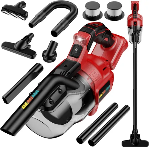 Miniatura 10 de Aspiradora inalámbrica para batería Dewalt de 20 V, aspiradora de mano ligera 5 en 1 con potente motor de 500 W, aspiradora de mano portátil de 46