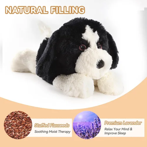 Miniatura 3 de Border Collie - Animal de peluche para perro, almohadillas térmicas para microondas para calambres y alivio de la ansiedad, refrescante