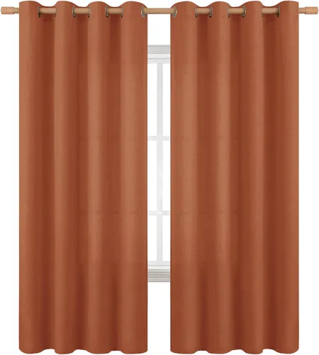 Miniatura 17 de BGment Cortinas de Lino Beige de 63 Pulgadas de Largo 2 Paneles - Tratamientos para Ventanas con Textura de Arpillera Filtrantes de Luz Cortinas