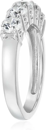 Miniatura 2 de Tienda Collection Sterling Silver Five-Stone Ring set with Round Cut Infinite Elements Cubic Zirconia