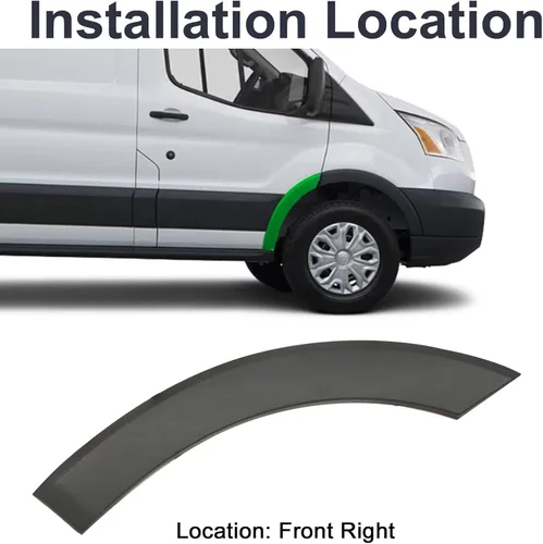 Miniatura 3 de Moldura Trim para guardabarros de puerta delantera derecha, panel de arco de rueda, lado del pasajero, compatible con Ford Transit-150 Transit-250