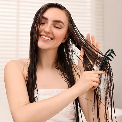 Miniatura 3 de Quacc 2 peines de dientes anchos para rizar el cabello, de plástico resistente, peine de peinado de salón, peines de dientes de tiburón grandes