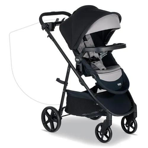 Miniatura 14 de Britax Willow Brook S+ Sistema de viaje para bebé, asiento de automóvil infantil y cochecito combinado con Base Alpine, tecnología ClickTight, Ónix