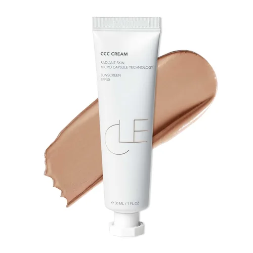 CLE Cosmetics CCC Cream (Golden Medium 301 / SPF 50) – Corrector de color con protector solar – Base ligera e hidratante – BB & CC Hybrid – 07 -