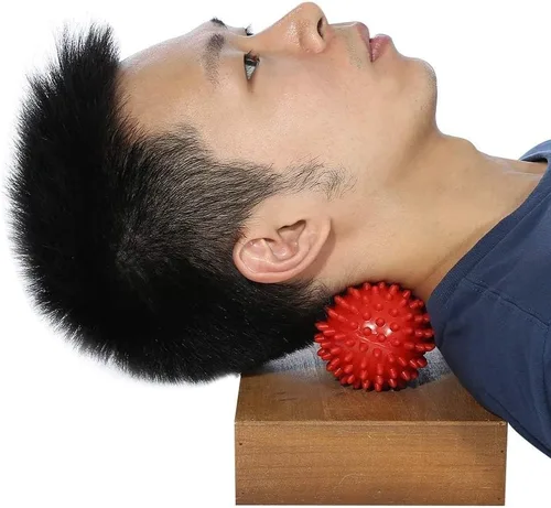 Miniatura 6 de Bola de masaje Masajeador de maní Dolor Músculo Steess Pie Alivio miofascial Pelota Fitness Ejercicio Movilidad Bola de maní (rojo)