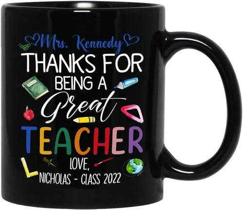Miniatura 18 de Taza de café personalizada, regalos de agradecimiento al profesor para el mejor profesor, tazas de café con nombre personalizado para profesores