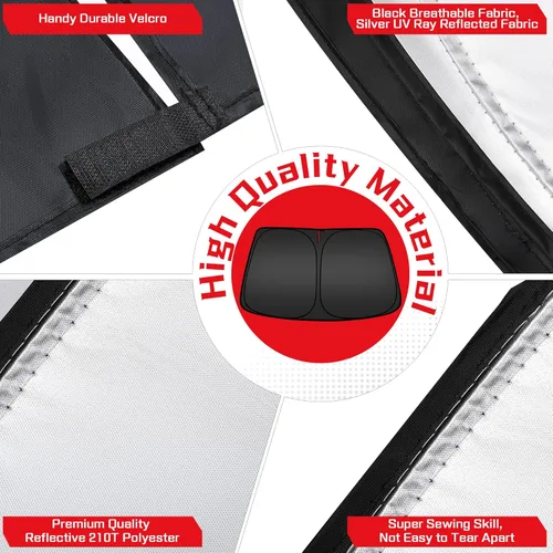 Miniatura 5 de ARISMOTOR - Parasol plegable para parabrisas para Honda Civic 11.ª generación 2022-2025 2026, protector de visera de sol personalizado para ventana