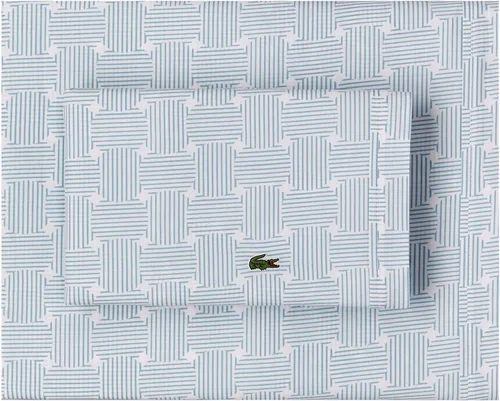 Miniatura 26 de Lacoste Juego de sábanas de algodón de 3 piezas, camuflaje, avena, tamaño individual