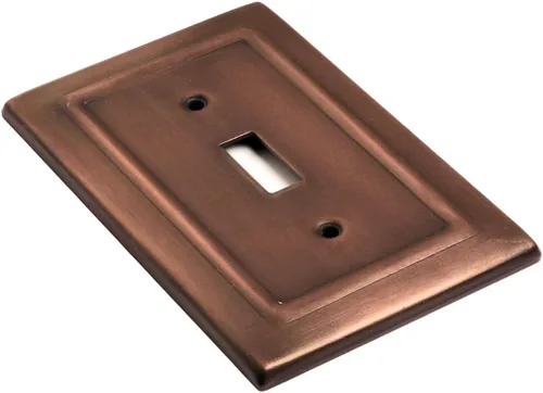 Miniatura 6 de Monarch Abode Placa de Pared de Interruptor de Palanca de 1 Gang, Placa de Pared de Interruptor Individual de Metal Arquitectónico, Placa Decorativa