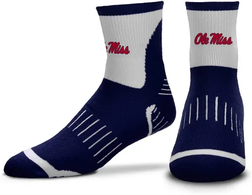 Miniatura 11 de For Bare Feet Adult NCAA Surge Quarter Length Crew Socks - All Weather Performance - Men & Women - Enhance Your Team Footwear