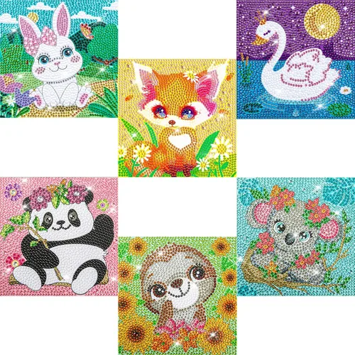 Kits de Arte de Diamante Labeol para Niños, Manualidades para Niñas de 6-8-10-12 años, Arte de Diamante Fácil para Hacerlo Tú Mismo, Adhesivos de