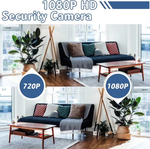 Miniatura 4 de Cámara de banco de energía, WiFi inteligente para interiores, cámara de seguridad 1080P HD inalámbrica con detección de movimiento, grabadora