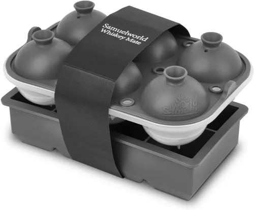 Miniatura 16 de Samuelworld Combo de Bandeja de Hielo Premium (16 Cubitos de Hielo/6 Bolas de Hielo), Fabricador de Esferas de Hielo Grandes y Bandejas de Cubitos