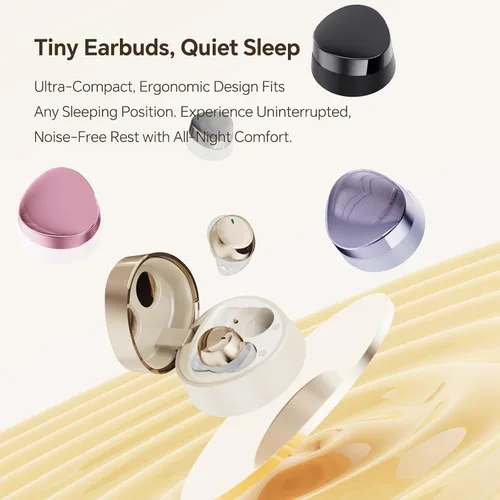 Miniatura 2 de Xmenha Mini auriculares invisibles para dormir de lado, auriculares inalámbricos Bluetooth para dormir, auriculares pequeños con cancelación