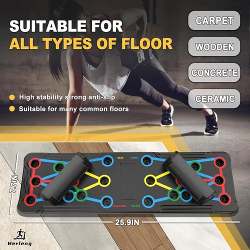 Miniatura 3 de IUT Solid Push Up Board 15 in 1 Home Workout Equipment Multi-Functional Pushup Stands System Fitness Floor Chest Muscle Exercise Professional Mango
