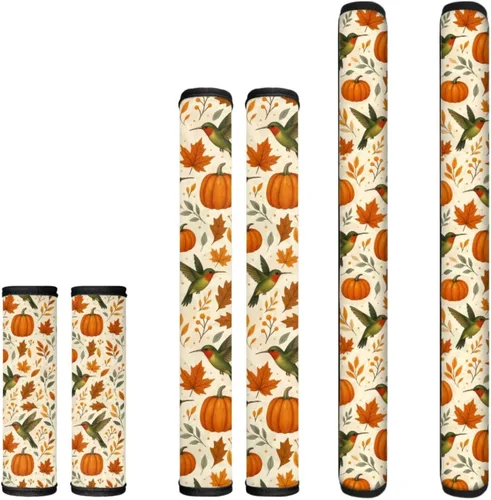 Miniatura 7 de Juego de 6 fundas para manijas de puerta con diseño de margaritas y flores americanas, 4 de julio, Día de la Independencia, fundas para manijas