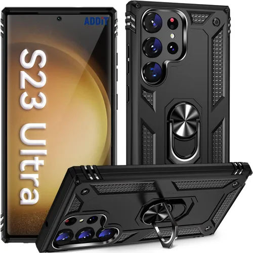 Miniatura 11 de ADDIT Funda S23 para Samsung Galaxy S23 de 6.1 pulgadas, con anillo de soporte, soporte ajustable, grado militar, protección resistente, a prueba