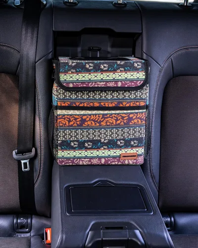 Miniatura 6 de SIBOFUEGO Bote de basura lindo para automóvil, a prueba de fugas, con tapa y bolsillos de almacenamiento, cubo de basura para automóvil para hombres
