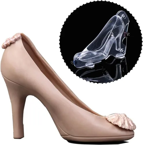Miniatura 2 de KALAIEN Zapatos de tacón alto Chocolate Candy Molde Bundle Moldeo 3D Moldes de pastel de fondant Tamaño grande