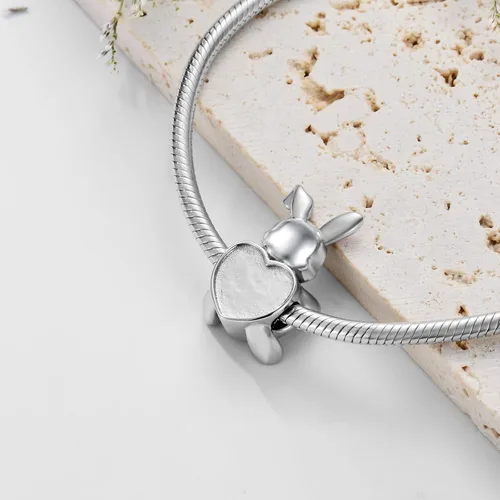 Miniatura 5 de LONAGO Abalorio de fotos personalizado para pulsera de plata de ley personalizable para regalo para mujeres y niñas, Plata esterlina, Circonita