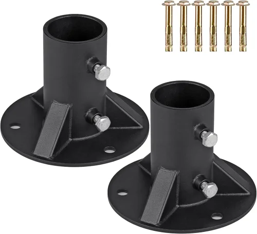 Miniatura 10 de Insaga Brida de base de 3 pulgadas, brida de piso de poste de valla de eslabones de cadena, soporte de hormigón sólido pesado para sostener