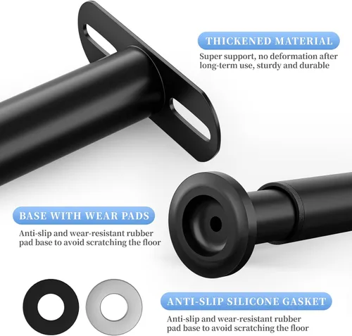 Miniatura 2 de Juego de 4 patas de repuesto ajustables para cama, patas de soporte de marco de cama de metal ajustables de 5.9 a 9.84 pulgadas, patas de soporte