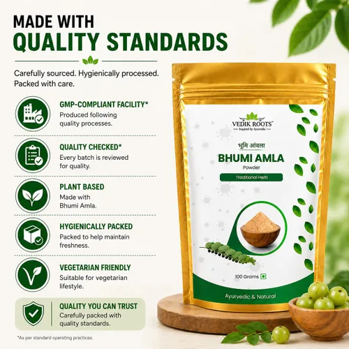 Miniatura 8 de Polvo orgánico de Bhumi Amla – Rico en Vitamina C Antioxidante – Apoya la Función Inmune Saludable 100 Gm (Paquete de 2)