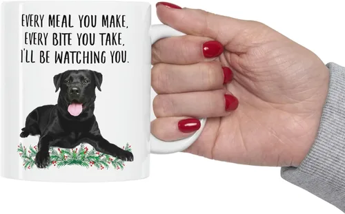 Miniatura 4 de Funny Labrador Retriever - Taza de cerámica de 11 onzas con texto en inglés «Every Meal You Make Every Bite You Take Coffee» para mujer, regalo
