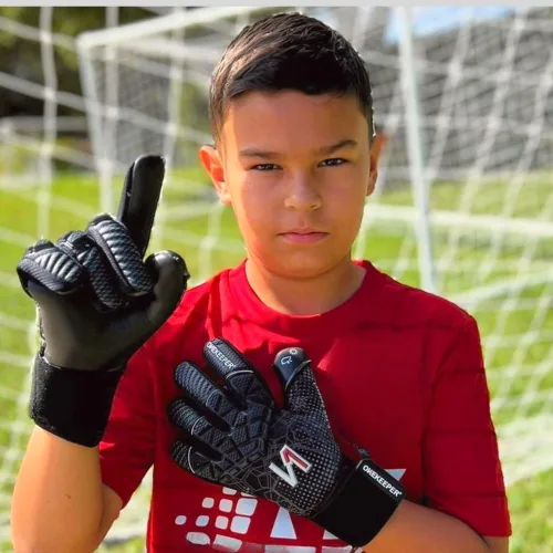 Miniatura 4 de ONEKEEPER C-TEC - Guantes de portero de nivel profesional para niños, jóvenes y adultos, guantes de portero de fútbol GK Látex de contacto