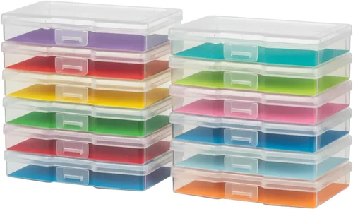 novelinks Cajas transparentes de almacenamiento de fotos de 4 x 6 pulgadas – Cajas organizadoras de fotos – Caja de almacenamiento de fotos para