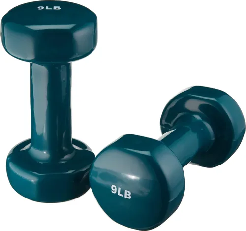 Miniatura 3 de Sammons Preston Mancuernas de hierro recubiertas de vinilo, 1 libra, par, pesas suaves de fácil agarre para entrenamiento de fuerza, tonificación