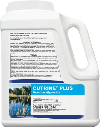 Bioquímicos aplicados Cutrine-Plus algicida