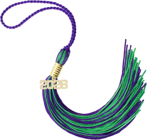 Miniatura 645 de Borla de graduación Aqua 2022, todos los colores escolares disponibles, fabricada en Estados Unidos