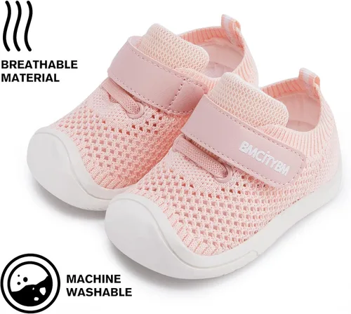 Miniatura 7 de BMCiTYBM Zapatos para caminar de malla transpirable para bebés, niños y niñas, ligeros, antideslizantes, para primeros pasos, 6, 9, 12, 18, 24 meses