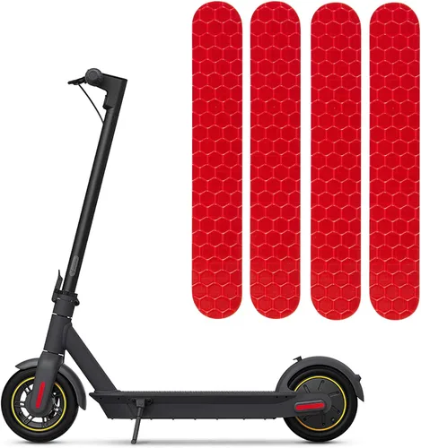 Miniatura 9 de TOMALL Adhesivos reflectantes de noche autoadhesivos, tira de advertencia impermeable compatible con Ninebot Max G30, accesorios de decoración
