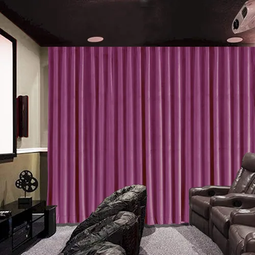 Miniatura 14 de cololeaf Panel de cortinas opacas de terciopelo con forro para cine en casa, cortina de ganchos planos para barra transversal o pista, 100 pulgadas