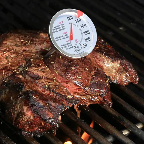 Miniatura 5 de Escali AH1 Termómetro de acero inoxidable para carne, apto para horno, esfera extra grande de 2.5 pulgadas, etiqueta con temperatura para carne