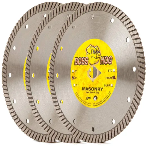 Miniatura 9 de Delta Diamond Boss Hog - Hoja de diamante Turbo de 7 pulgadas para mampostería, ladrillo, bloque, adoquines, hormigón, piedra, corte húmedo y seco
